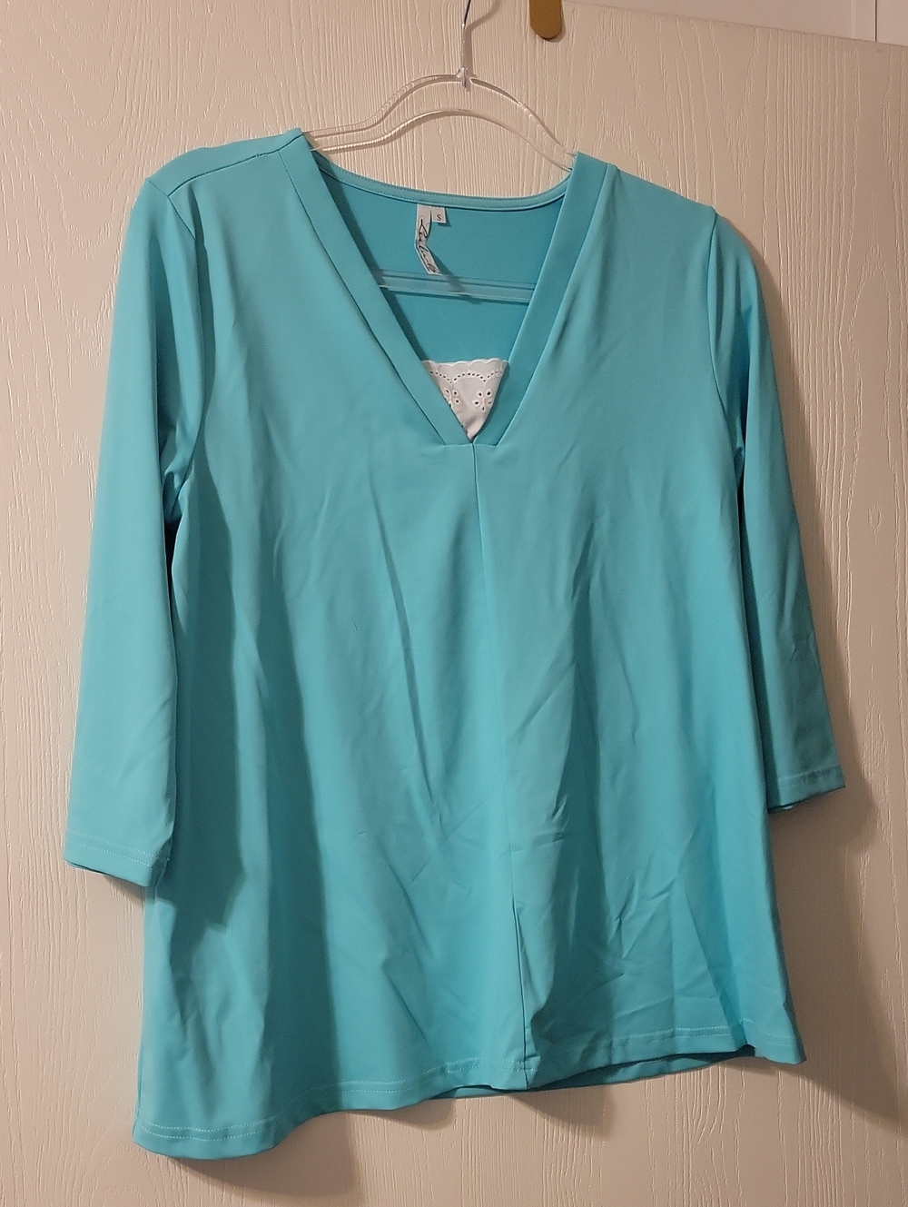 Lulu-B Turquoise V-Neck 3/4 Sleeve Tunic